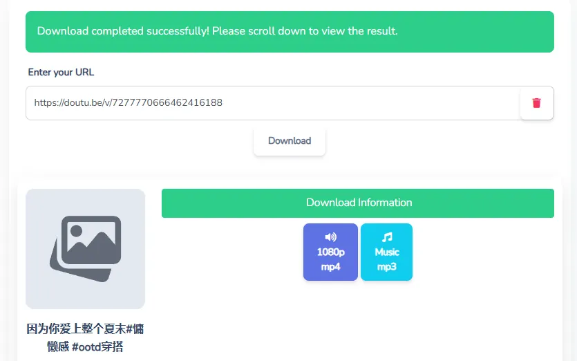 Choose the format and download