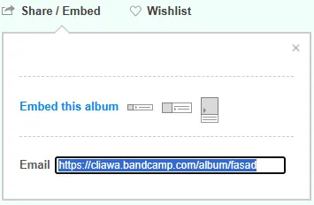 Copy the URL link from the address bar to use in the Bandcamp music downloader