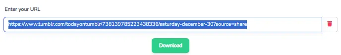 Paste Tumblr link