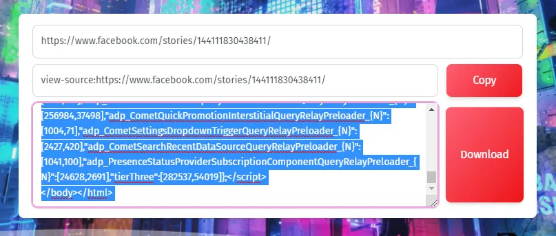 Đưa trọn nội dung đoạn script thu được vào khoảng chứa bộ Convert dành riêng biệt Facebook