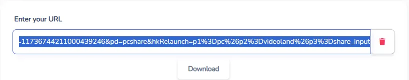 Paste the link into the download box