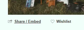 Click the share button on the Bandcamp track page to prepare for download
