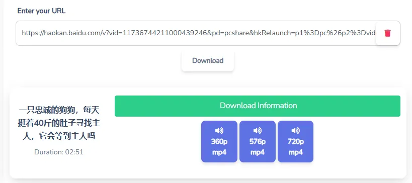 Choose the format and download