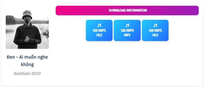 Nhấn nút tải xuống để lưu tệp MP3 về thiết bị của bạn