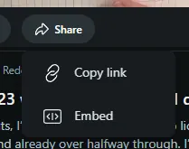 Copy the Reddit post link